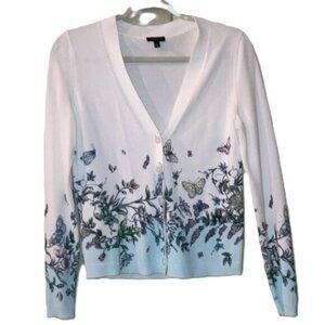 EUC | Talbots | XS | V-Neck Cardigan | Blue Ice/Heritage Green